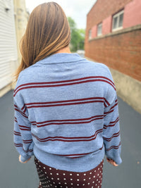 Merlot Stripe Sweater