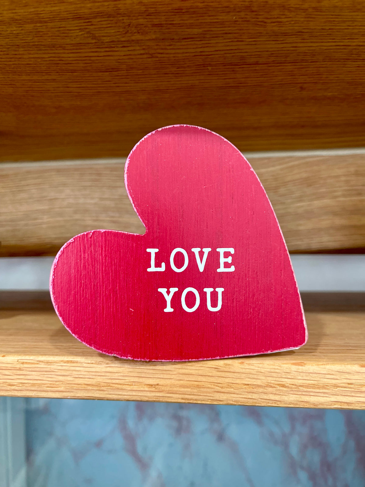 Wooden Heart Decor - Love You