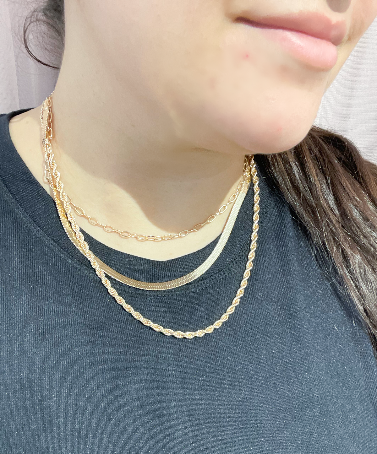 Layered Woven Gold Necklace