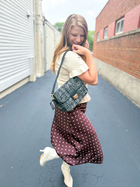 Elodie Tweed Gold Accent Crossbody