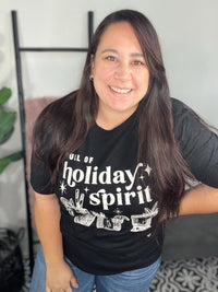 Full of Holiday Spirit Tee - Black