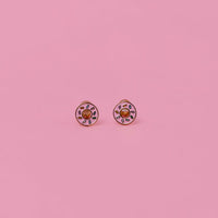 Donut Enamel Flat Back Kids Earrings