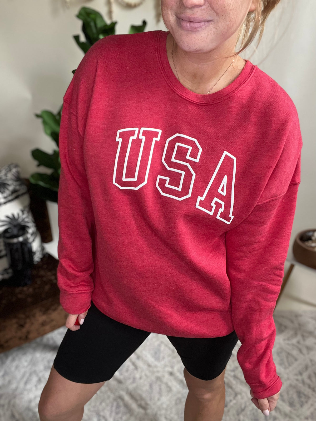 USA Puff Print Sweatshirt