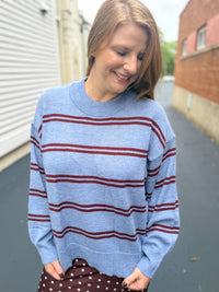 Merlot Stripe Sweater