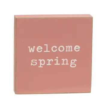 Welcome Spring Small Wood Sign