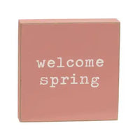 Welcome Spring Small Wood Sign