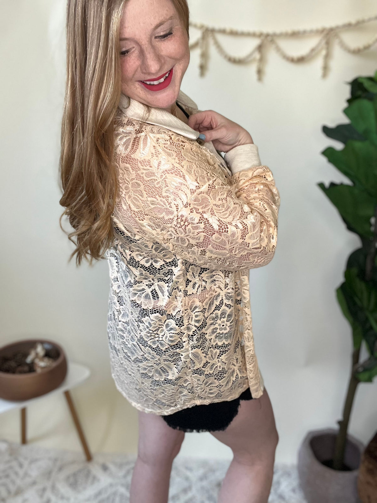 Blush Lace Shacket