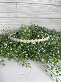 Flower Pearl Thin Headband