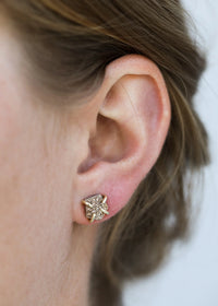 Druzy Prong - Rose Gold - Gold Earrings