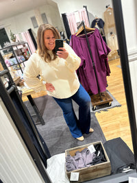 Ribbed Cream Cozy Sweater