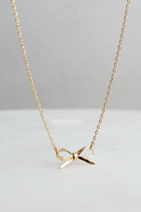 Gold Bow Necklace