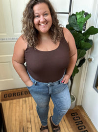 Mocha Ribbed Bodysuit