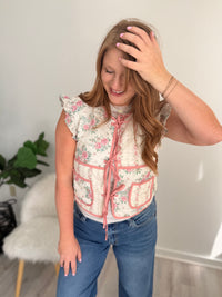 Heirloom Rose Front Tie Vest