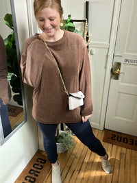 Corded Long Sleeve Pullover