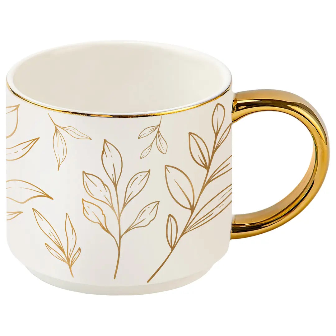Gold Leaves Coffee Mug