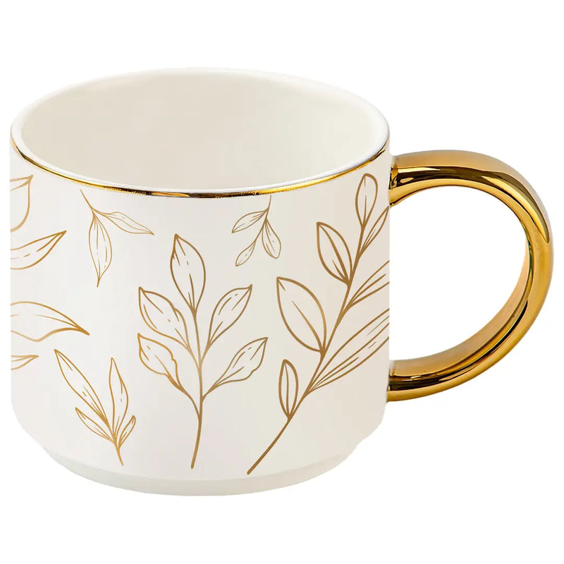 Gold Leaves Coffee Mug