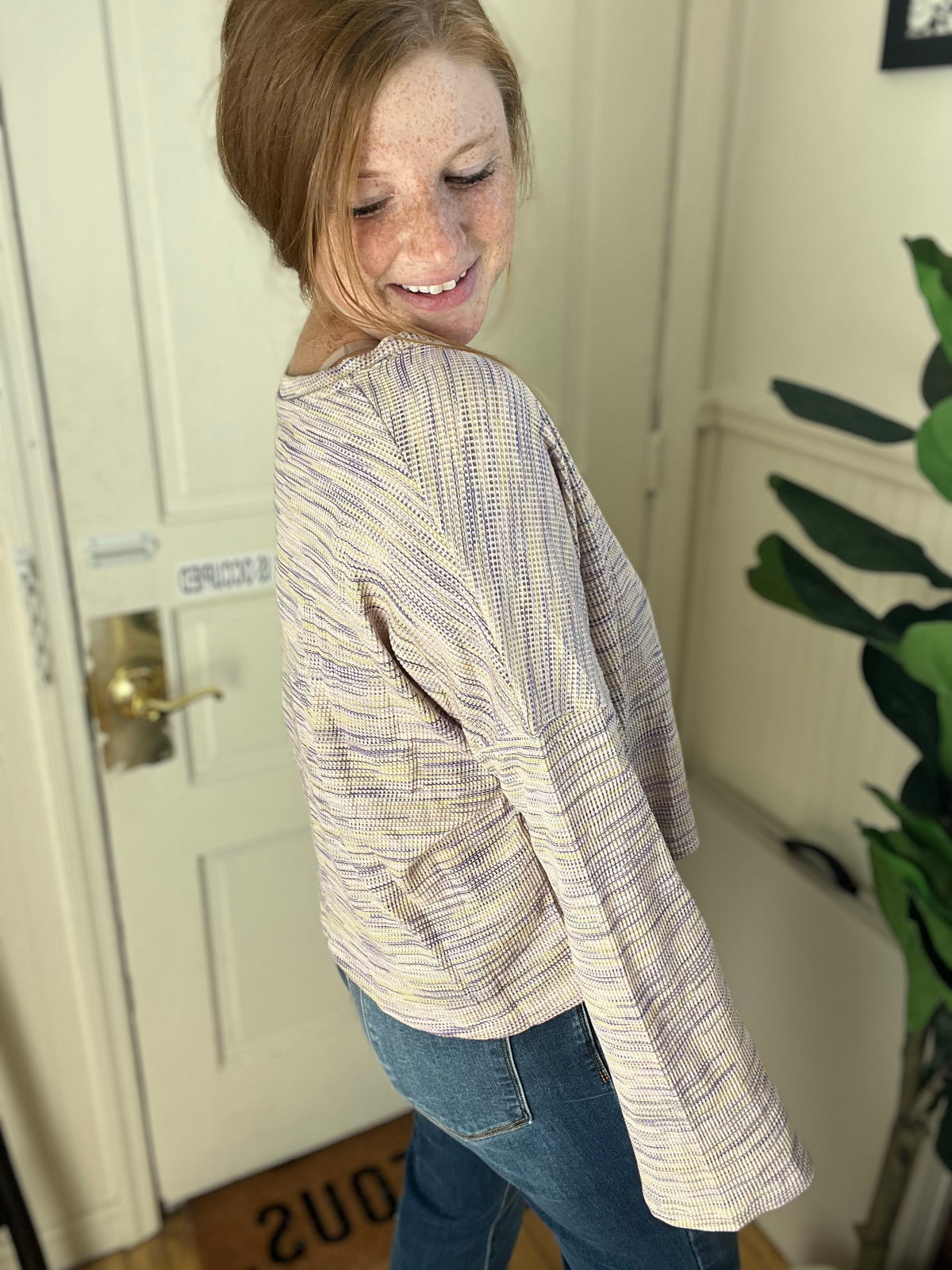 Lavender Vibes Long Sleeve Top**