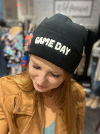 Black Game Day Beanie