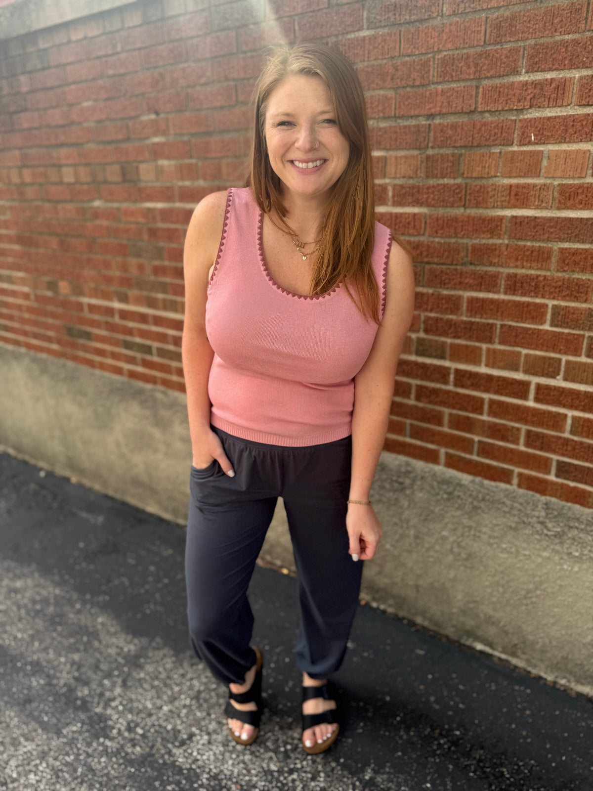Rosey Days Knit Tank