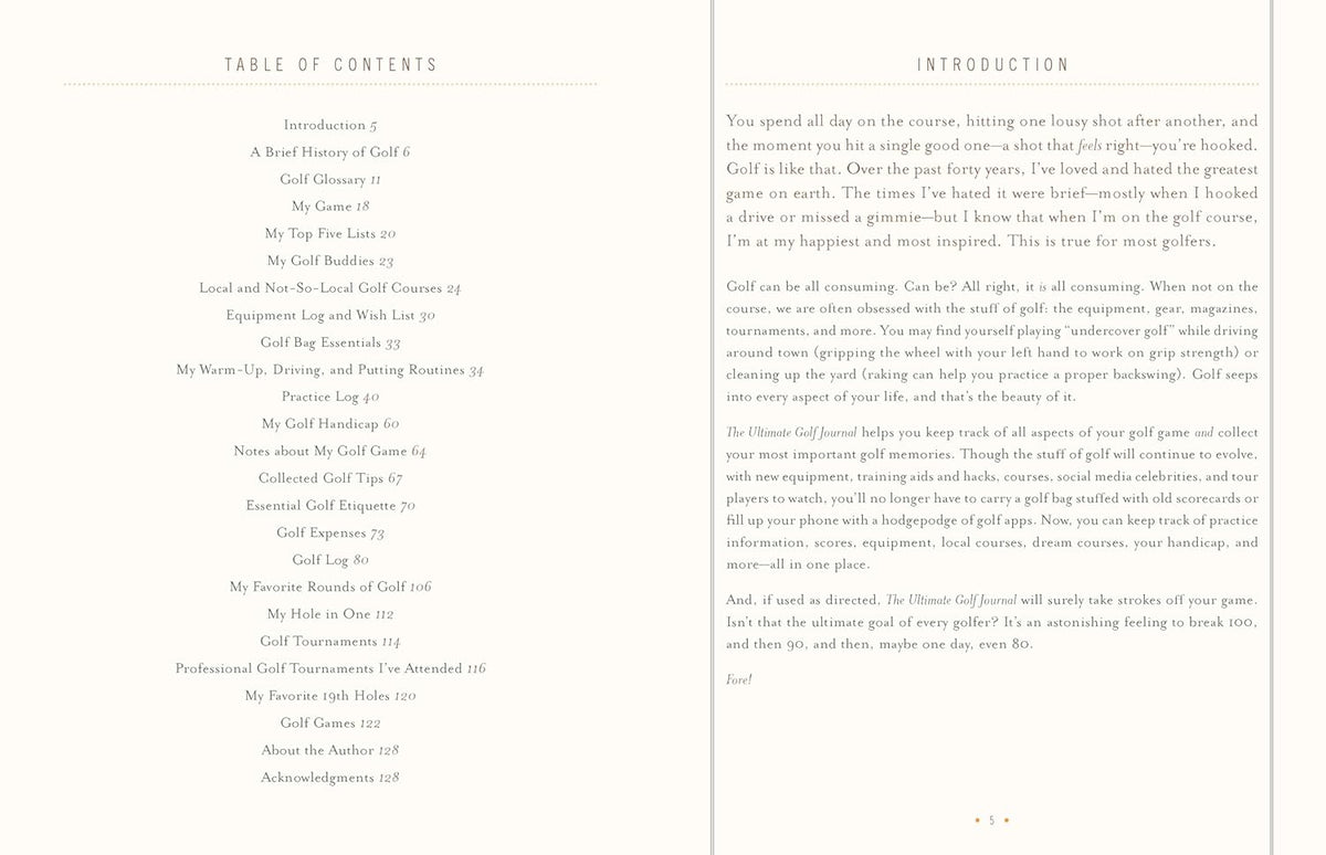 Ultimate Golf Journal
