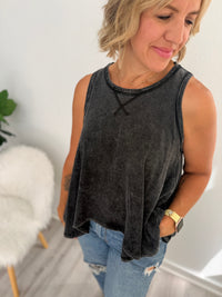 Washed Charcoal Breezy Tank