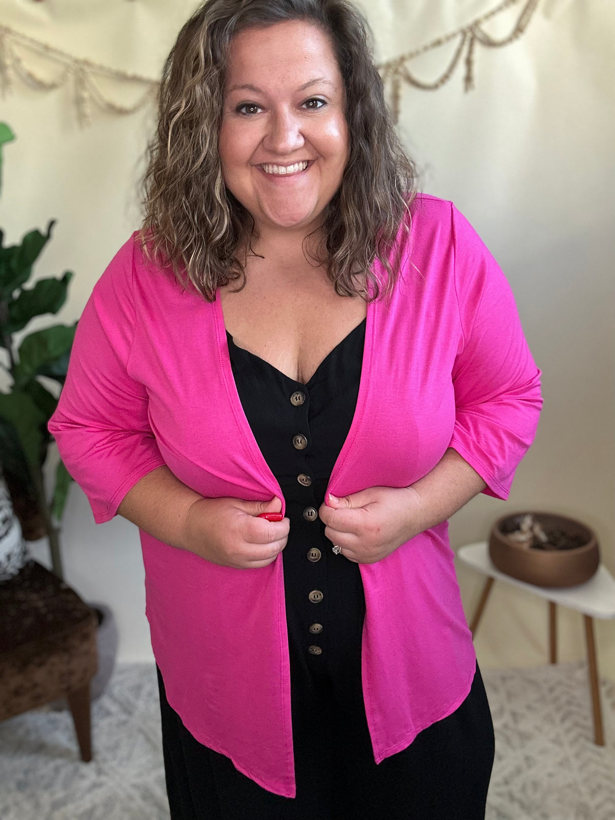 Tickled Pink Short Sleeve Cardigan