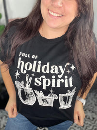 Full of Holiday Spirit Tee - Black