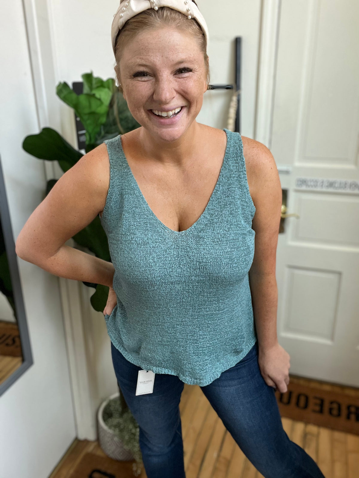 Teal Transition Tank