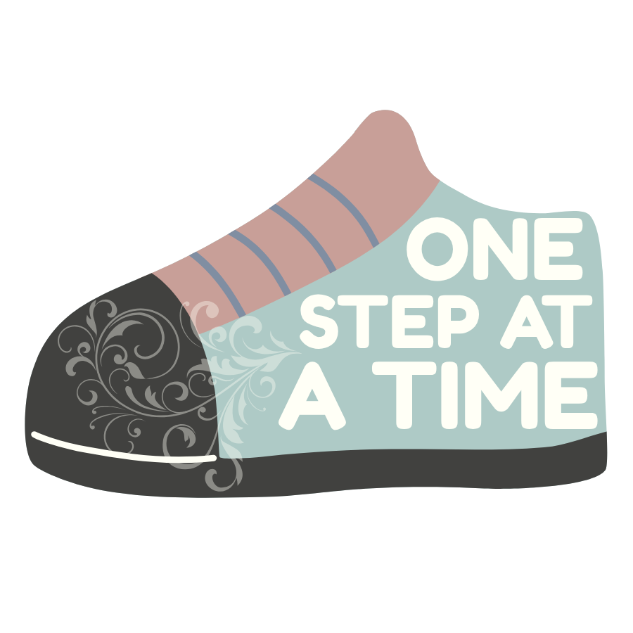 One Step At A Time Sticker