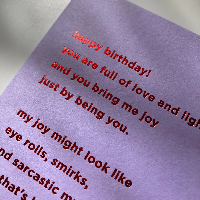 Love and Light Birthday Greeting Card