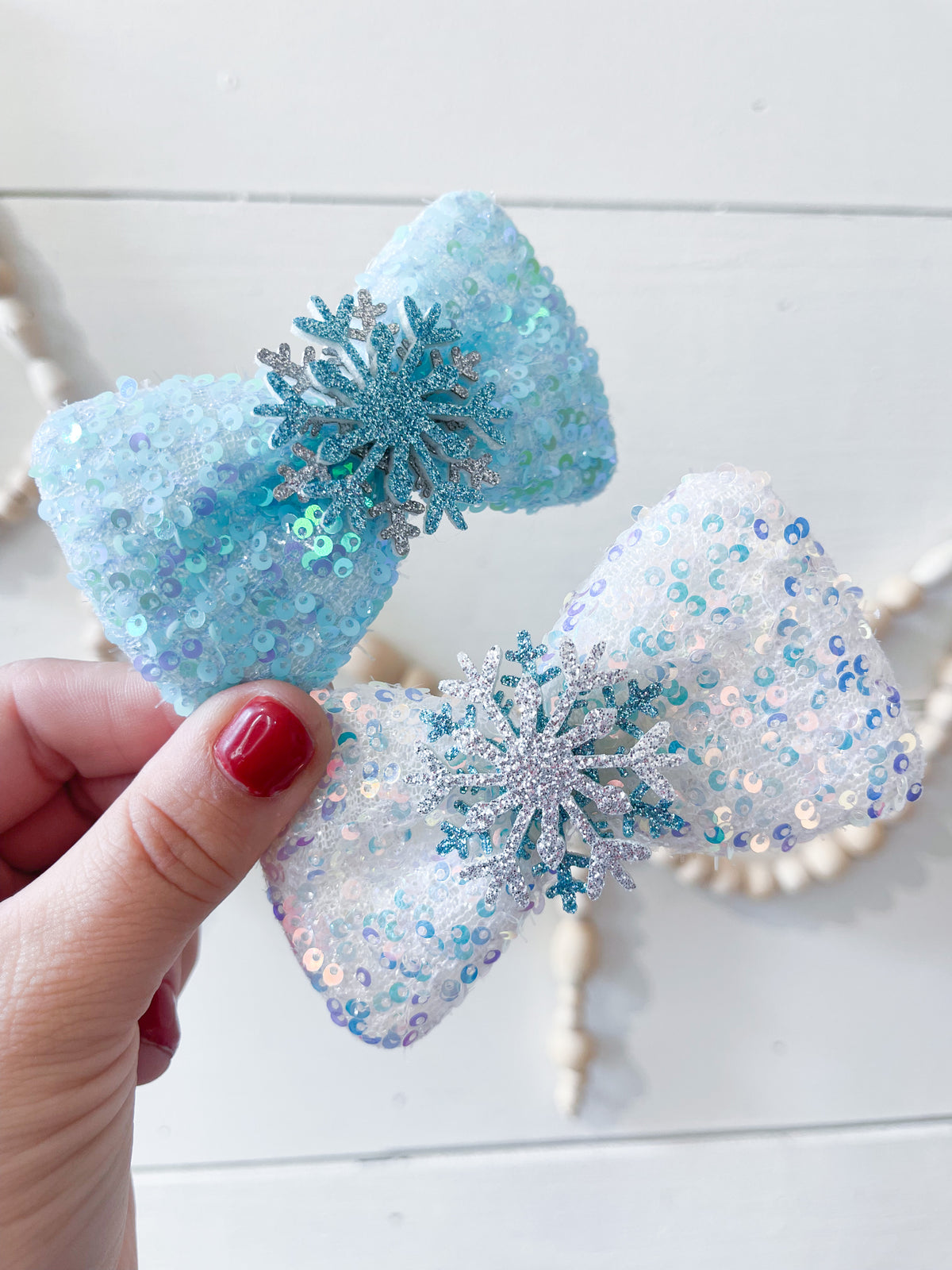 Ice Princess Bow Hair Clip