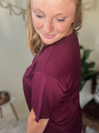 Burgundy Bliss Relaxed Tee