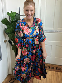 Bold Floral Boho Dress