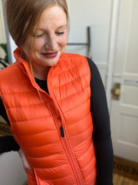 Orange Puff Vest