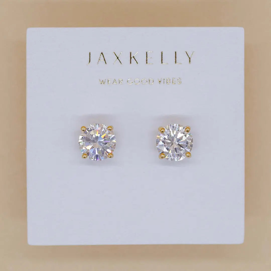 Crystal Gold Stud Earring