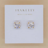 Crystal Gold Stud Earring