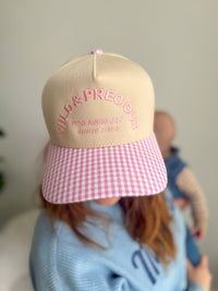 Wild & Precious Pink Gingham Trucker Hat