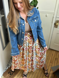 Molly Muted Floral Maxi Skirt