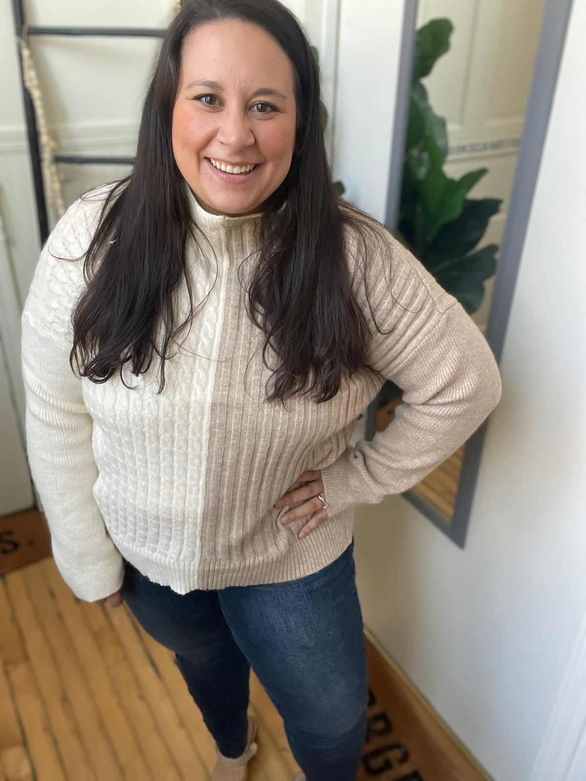 Natural Colorblock Sweater
