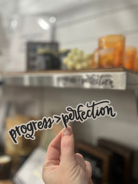Progress > Perfection Decal Sticker