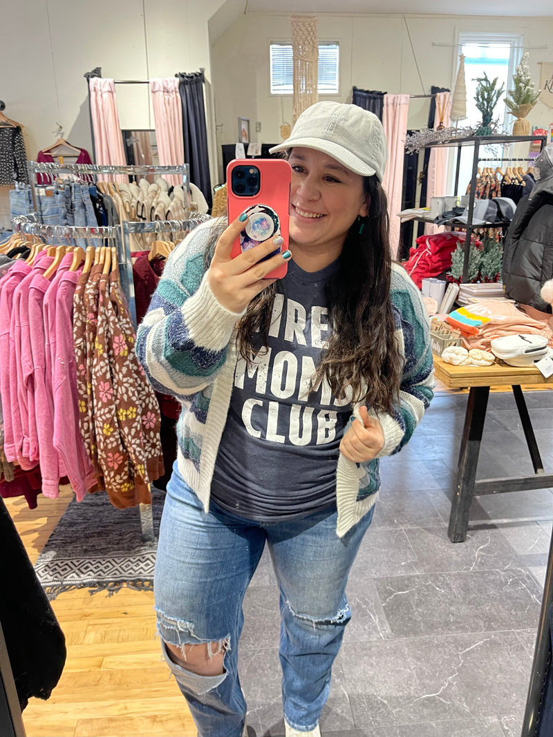 Tired Moms Club Graphic Tee - Navy