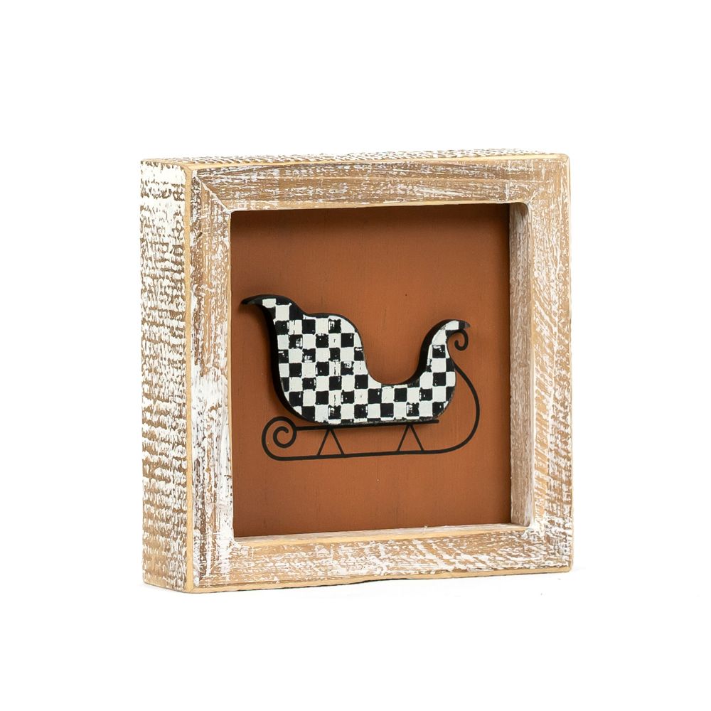 Sleigh Magic Reversible Wood Sign