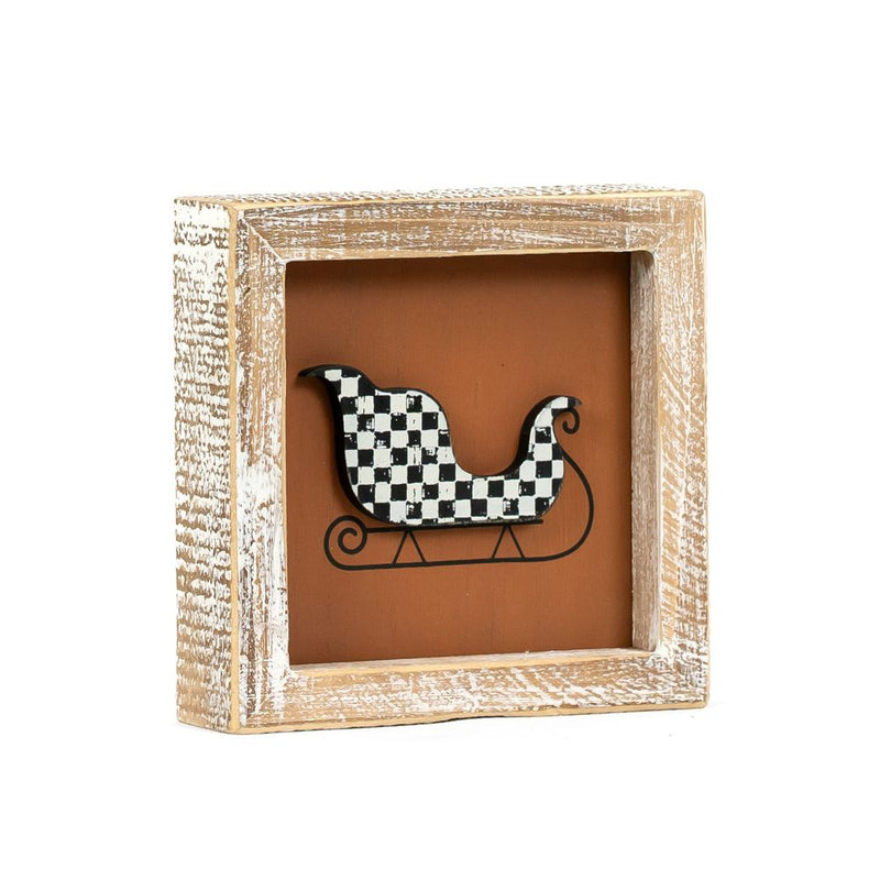 Sleigh Magic Reversible Wood Sign