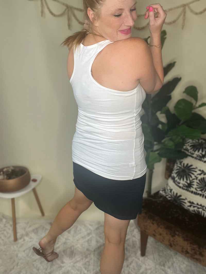 Everyday Racerback Tank Top - Black and White