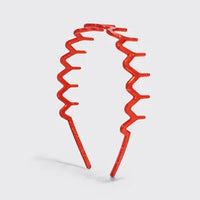 Red & Gold Plastic Zigzag Headbands 2pc Set