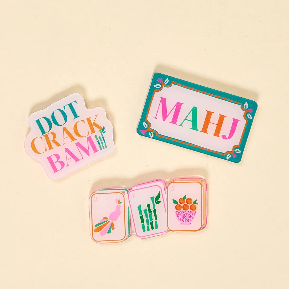 Let's Play Mahjong Magnet Set