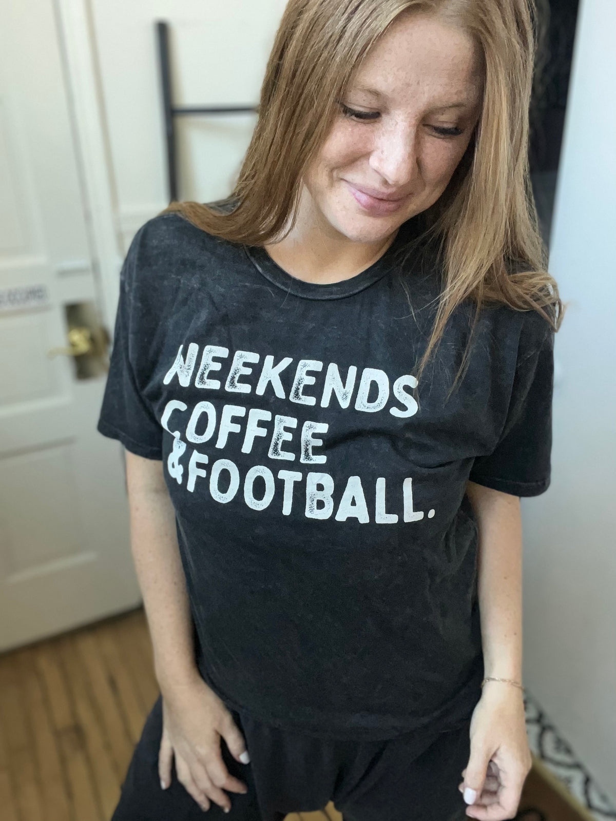 Weekends, Coffee & Football Graphic Tee