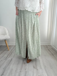 Sage Meadow Slit Maxi Skirt