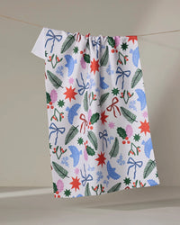 Christmas Garden Party Tea Towel