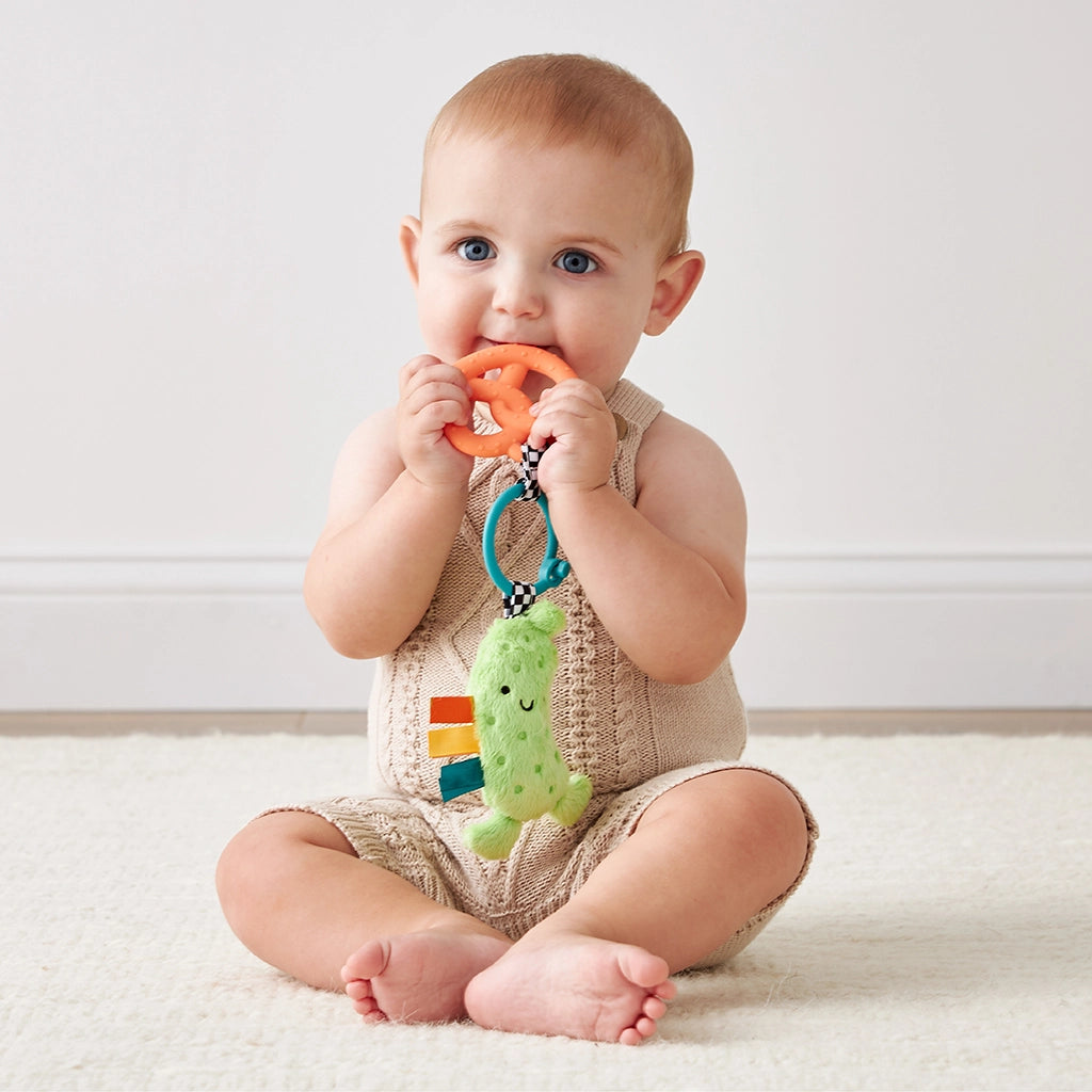 Itzy Ritzy Plush Pal + Teether - Parker the Pickle